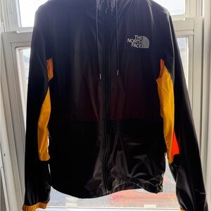 The North Face Black and Yellow Men's Hooded Windbreaker